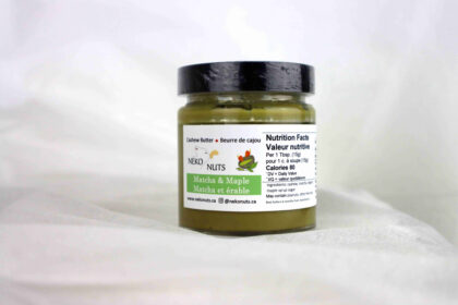Cashew Butter with Matcha Maple Sugar